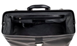 Elegant Doctors Leather Bag in Black